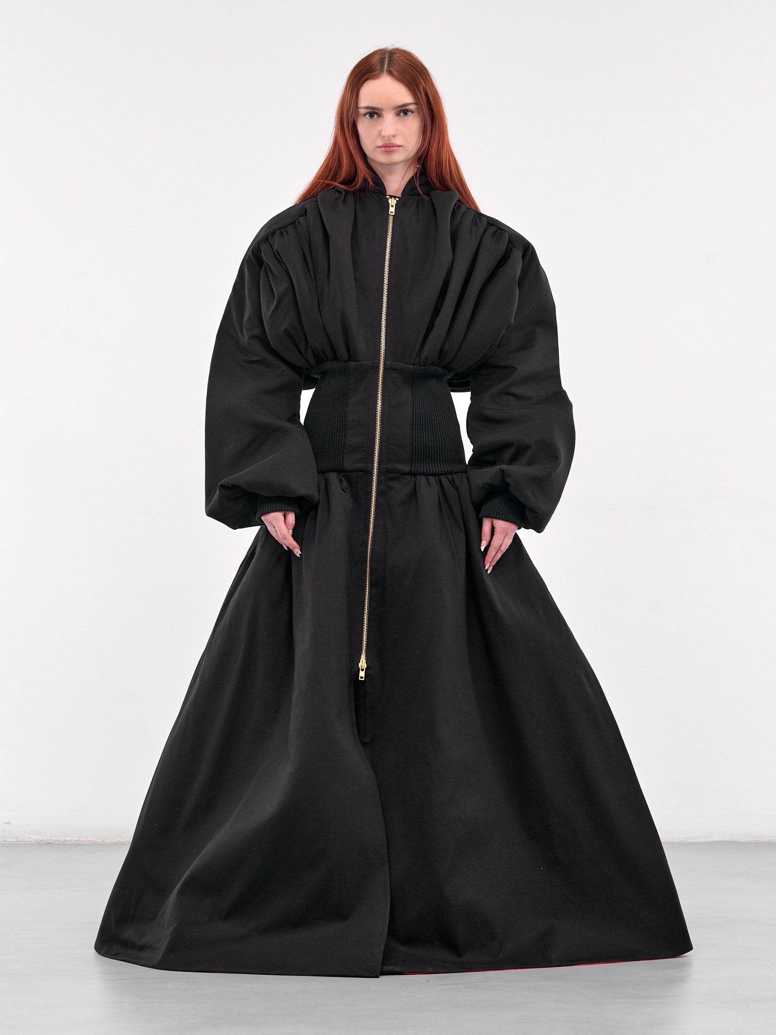 Bomber Jacket Gown (OW01585-0015-BLACK)