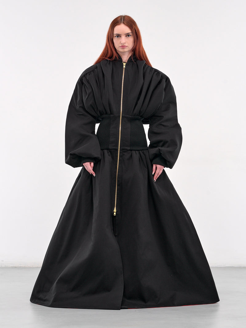 Bomber Jacket Gown (OW01585-0015-BLACK)