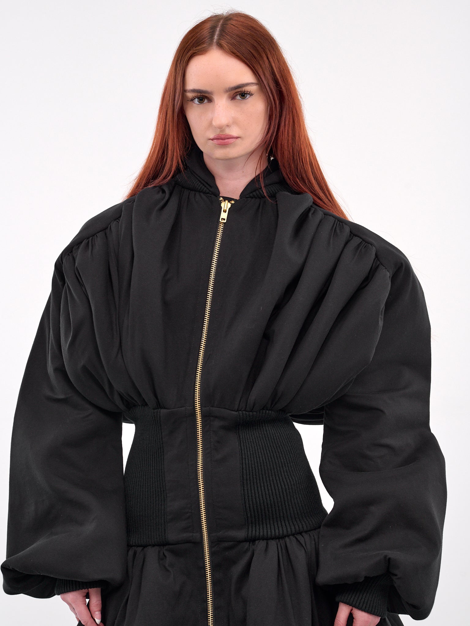 Bomber Jacket Gown (OW01585-0015-BLACK)