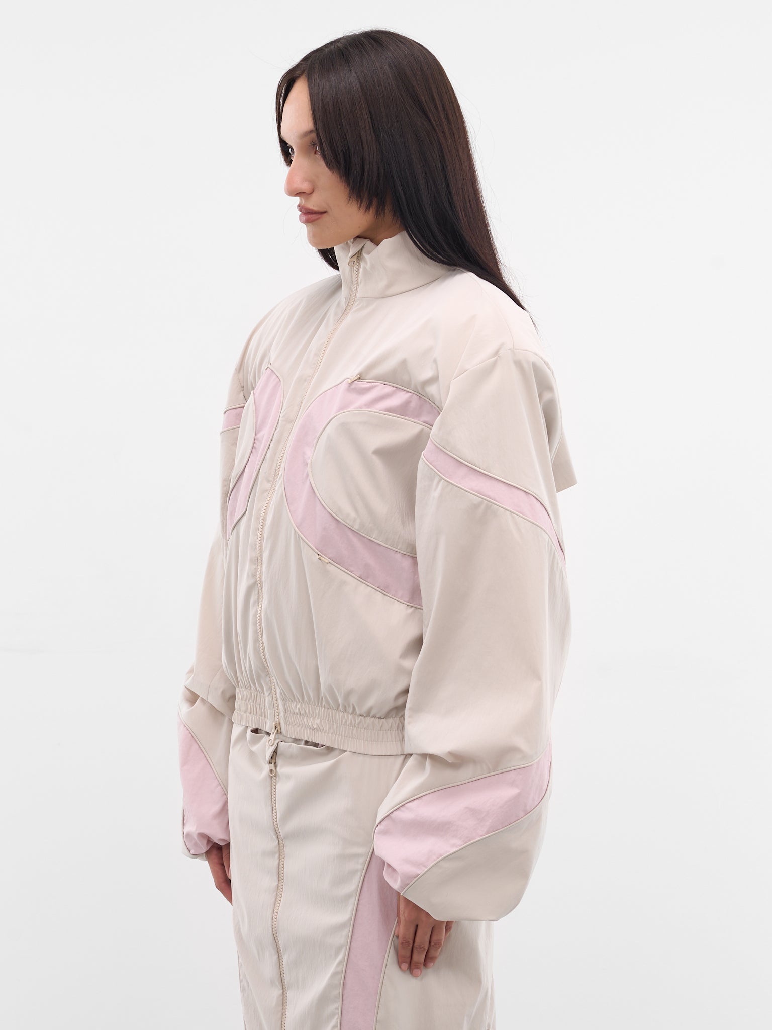 Beige Ronan Oversized Track Jacket (OW06-W15-810-BEIGE)