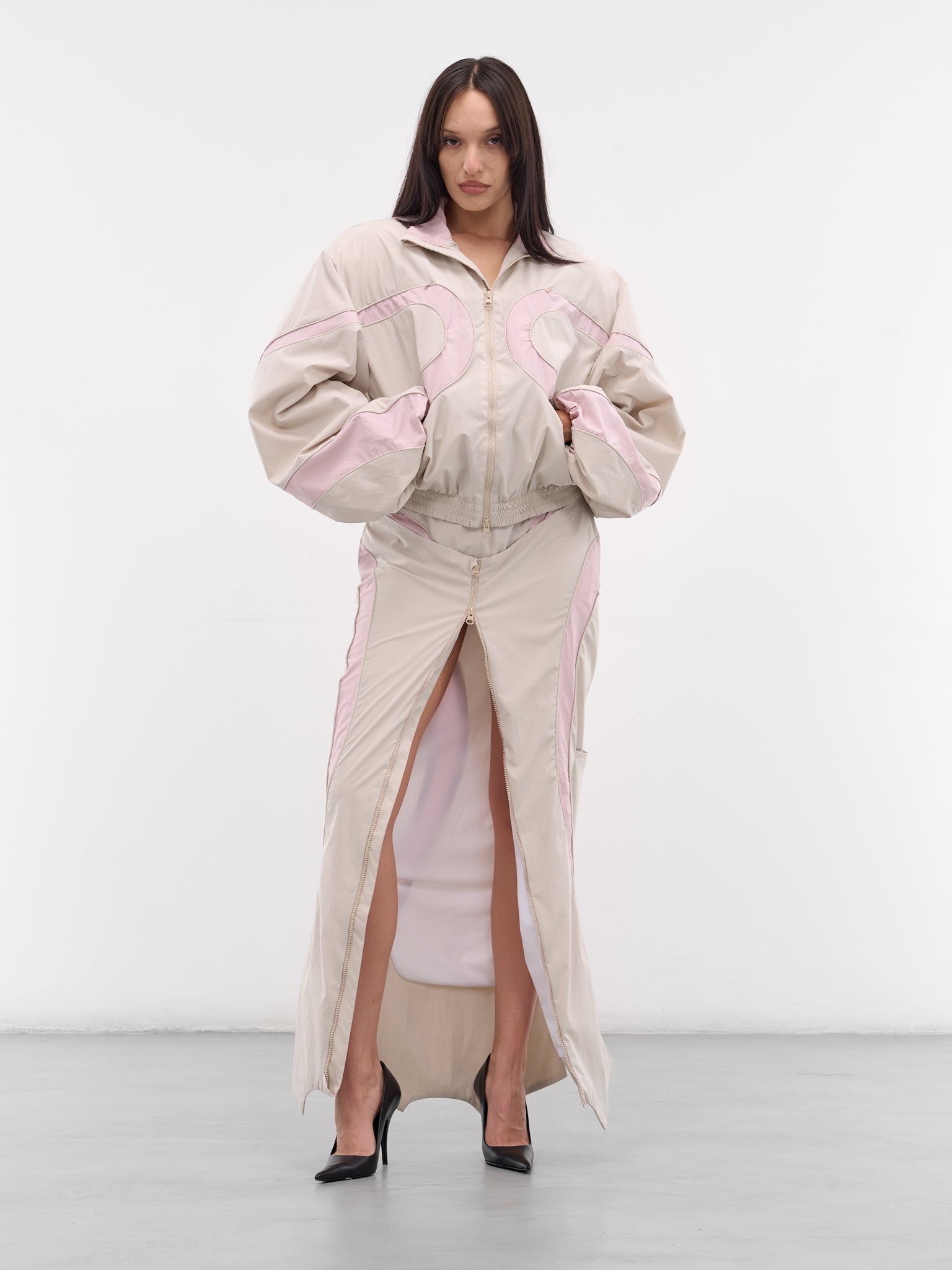 Beige Ronan Oversized Track Jacket (OW06-W15-810-BEIGE)
