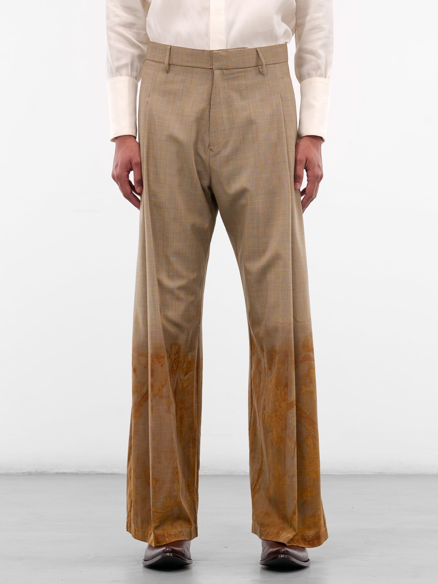 Oxidized Mauro Check Pleated Trousers (OXIDIZED-PANTS-MAURO-YELLOW-PL)