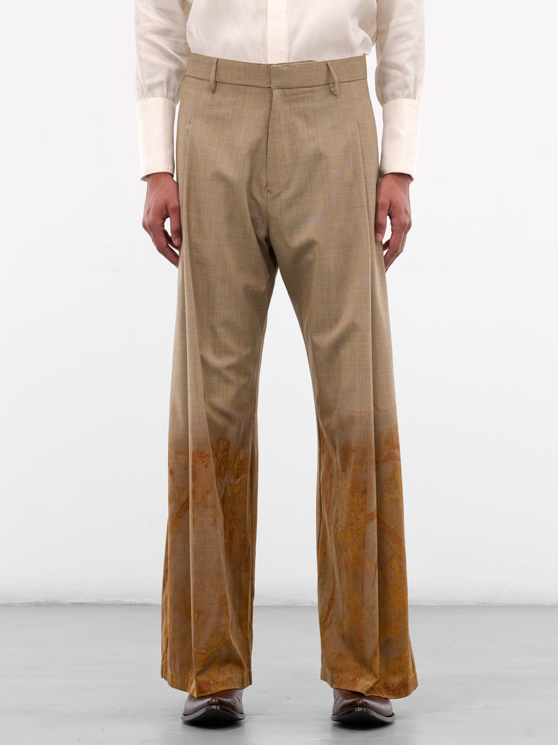 Oxidized Mauro Check Pleated Trousers (OXIDIZED-PANTS-MAURO-YELLOW-PL)