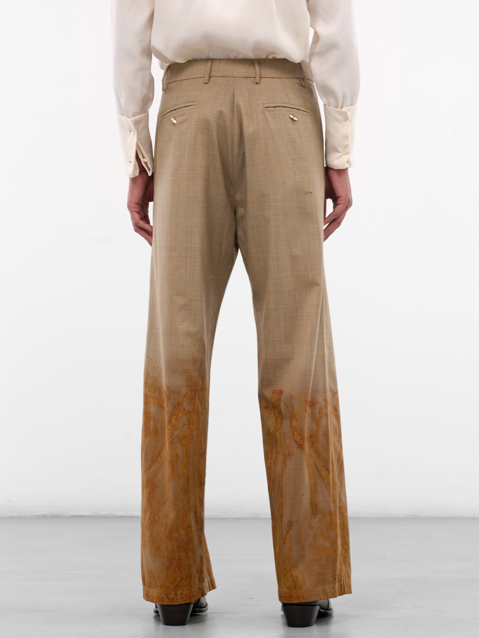 Oxidized Mauro Check Pleated Trousers (OXIDIZED-PANTS-MAURO-YELLOW-PL)