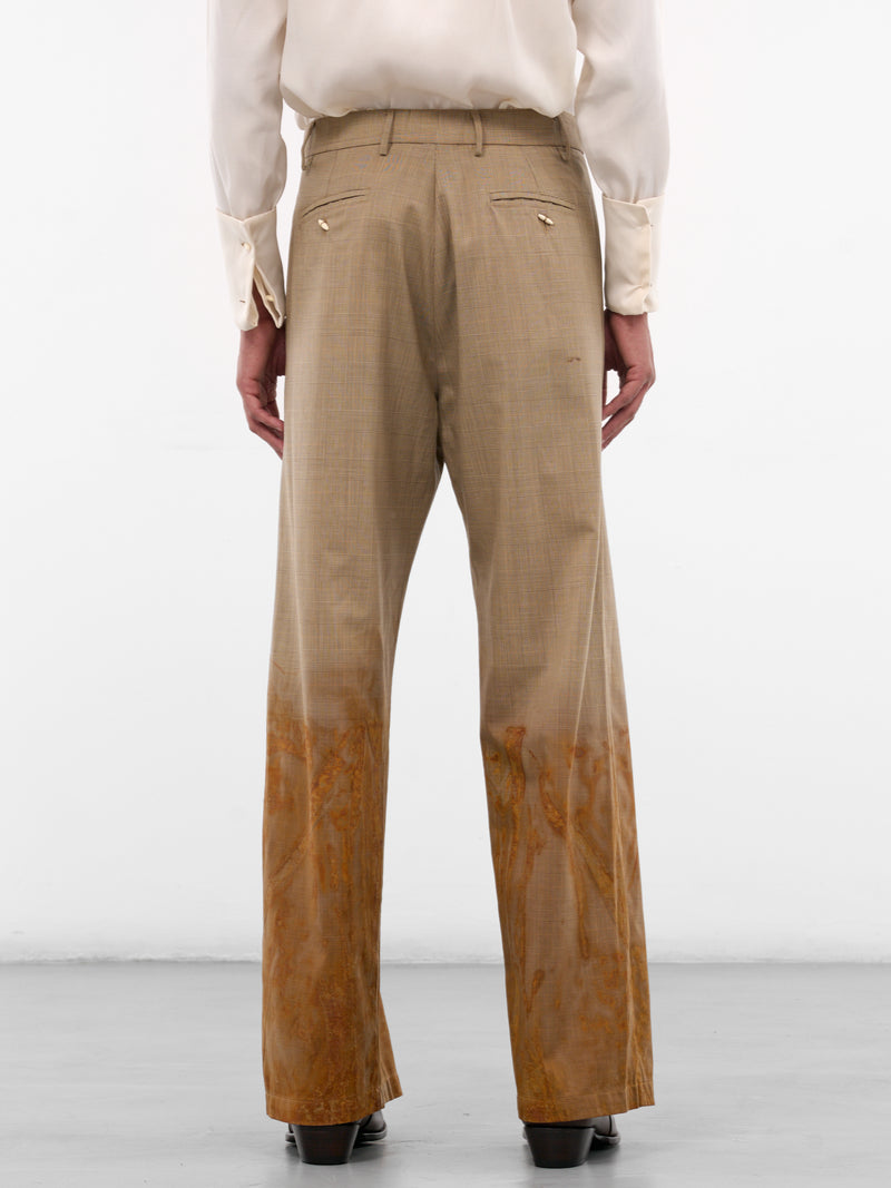Oxidized Mauro Check Pleated Trousers (OXIDIZED-PANTS-MAURO-YELLOW-PL)