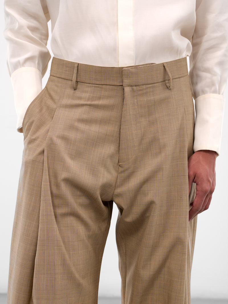 Oxidized Mauro Check Pleated Trousers (OXIDIZED-PANTS-MAURO-YELLOW-PL)