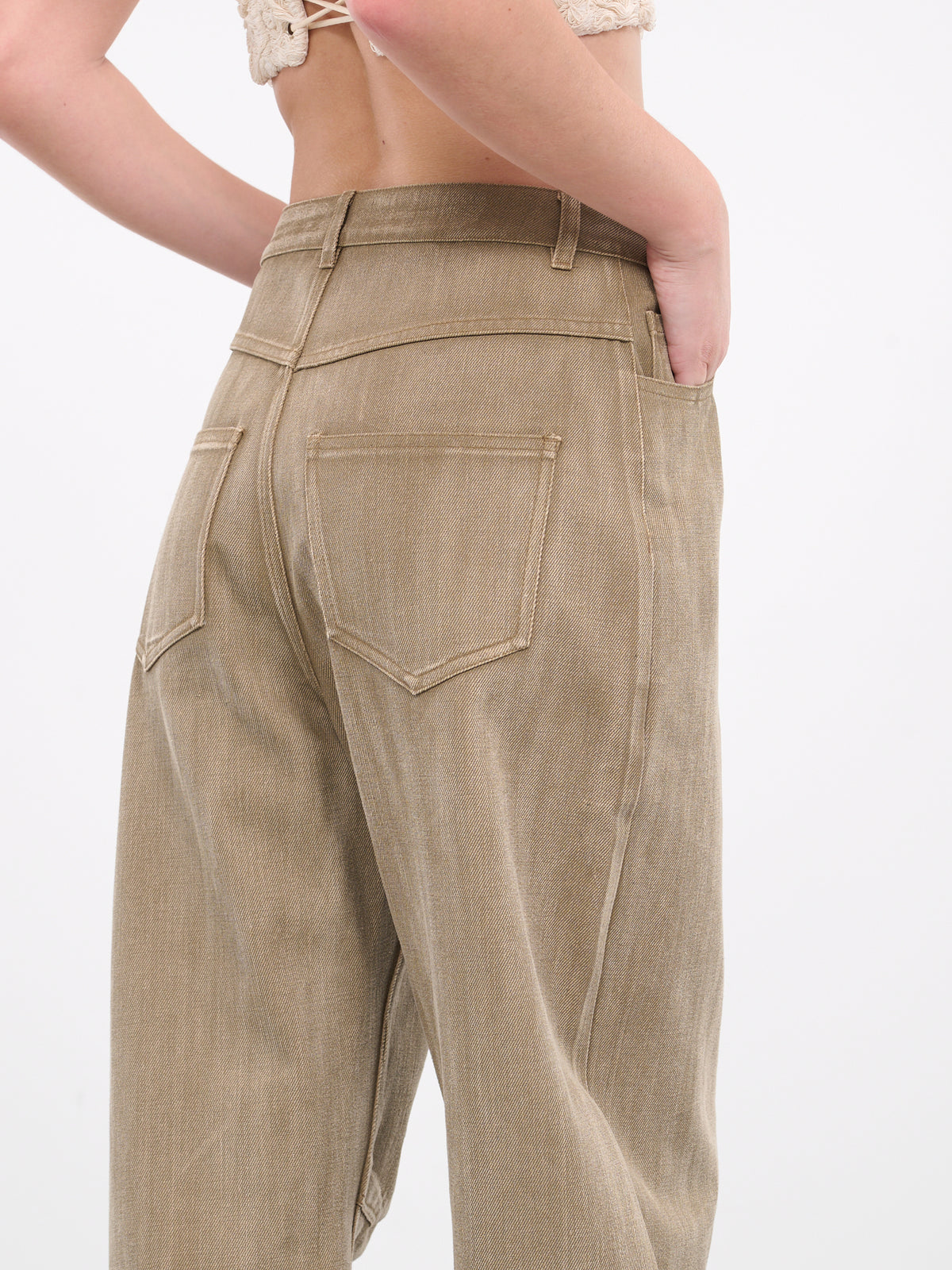 Denim Trousers (P003-MINERAL-BEIGE)