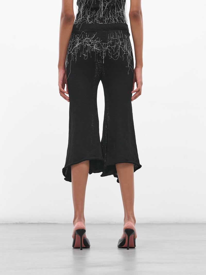 KRYSTAL PANIAGUA Knit Flared Capris | H.Lorenzo - back