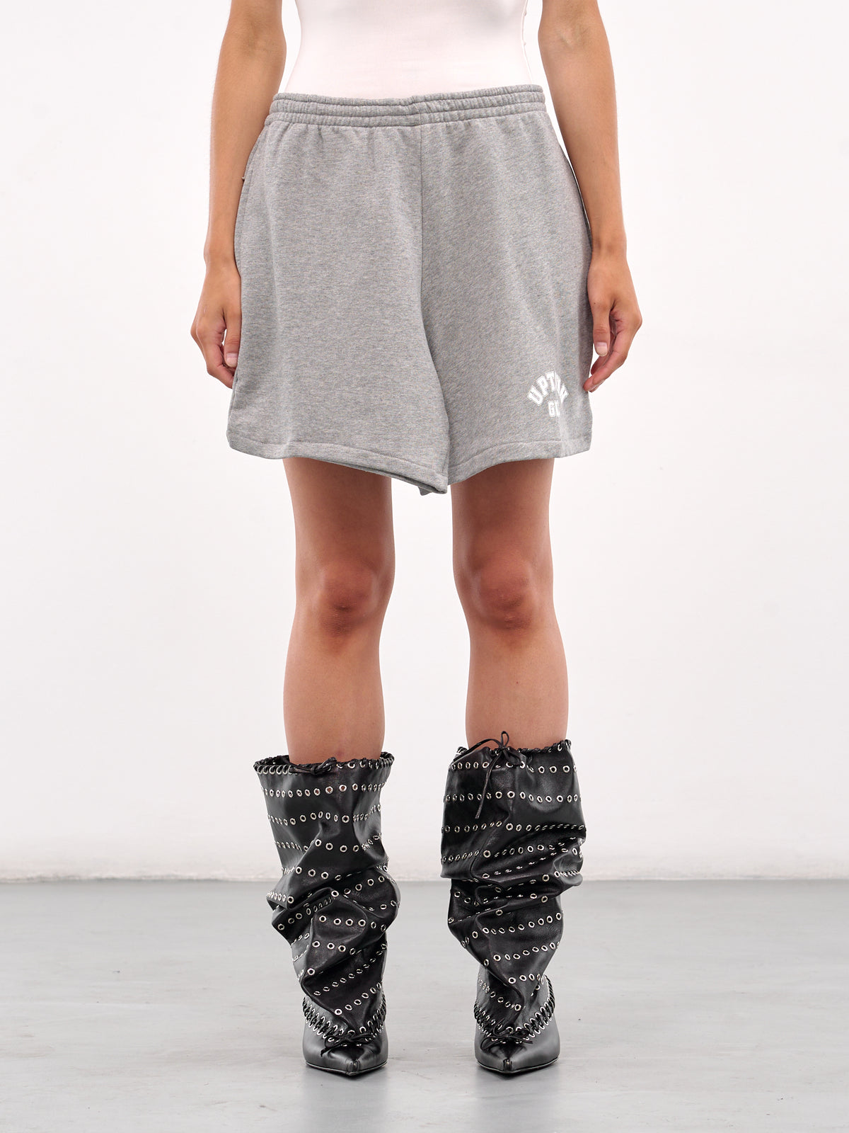 Reversible Sweatshort Skirt (P006-GREY-WHITE)