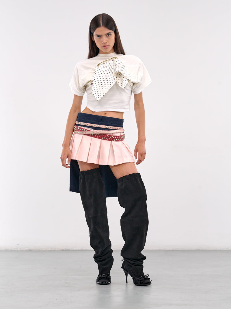 Reversible Cargo Skirt (P007COL1-ARMY-LIGHT-PINK)