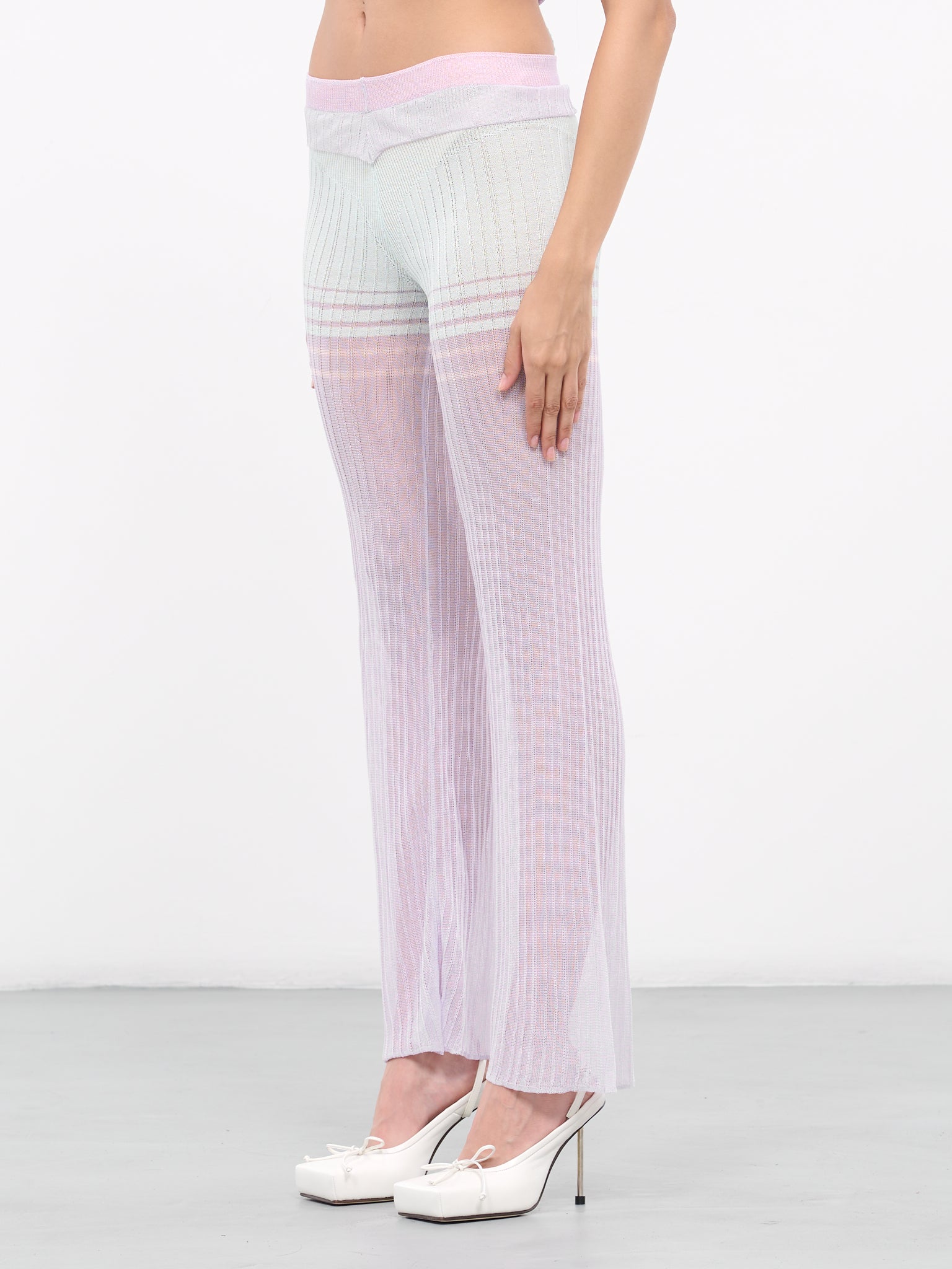 Sheer Knit Pants (P0102-PURPLE-MINT)