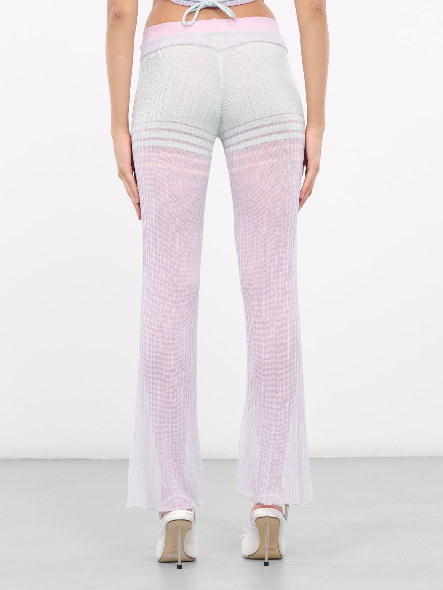 Sheer Knit Pants (P0102-PURPLE-MINT)