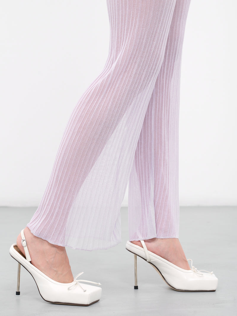 Sheer Knit Pants (P0102-PURPLE-MINT)