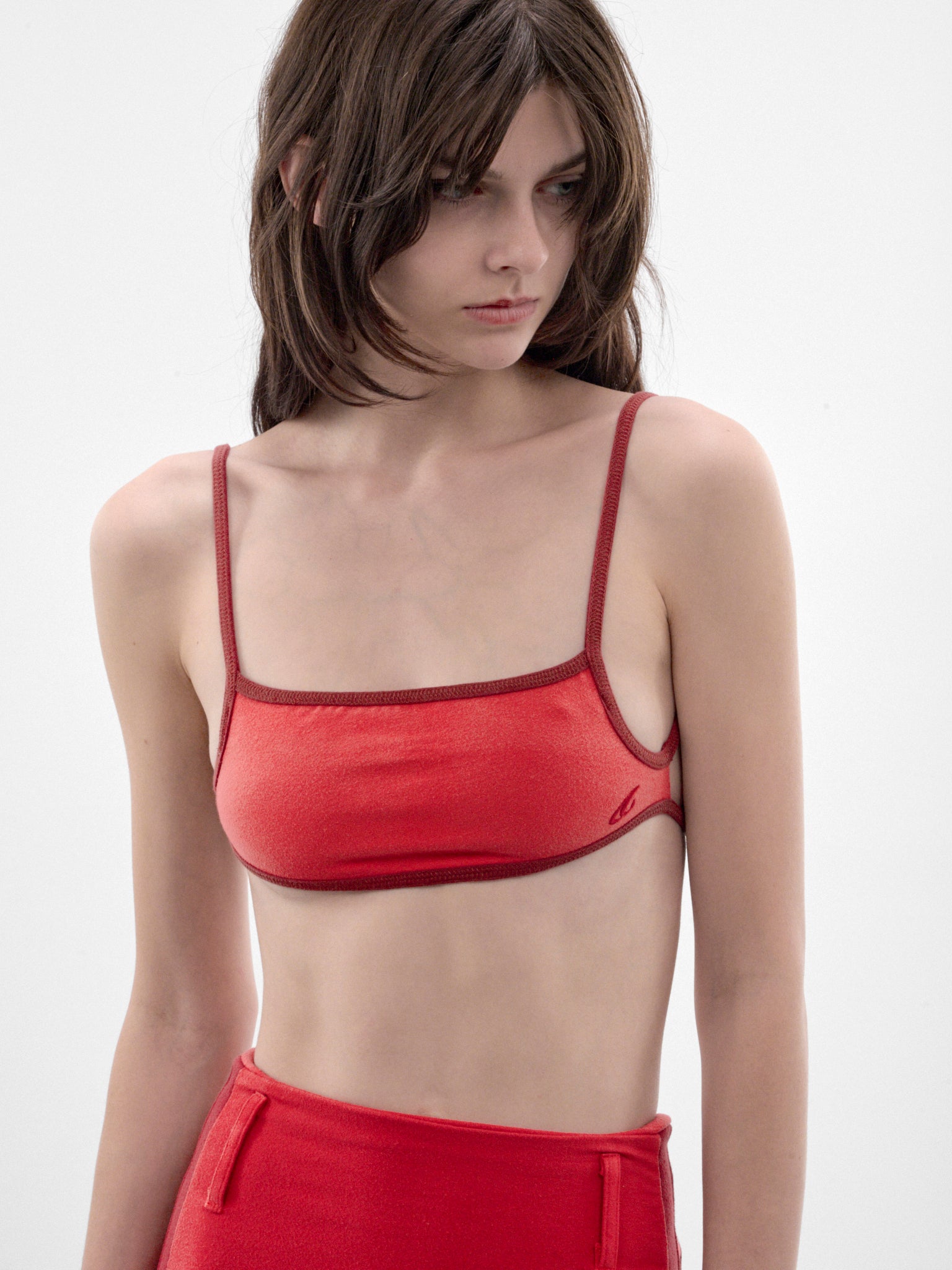 Red Sling Bra Top (P03-01-001FR-FIRE-RED)