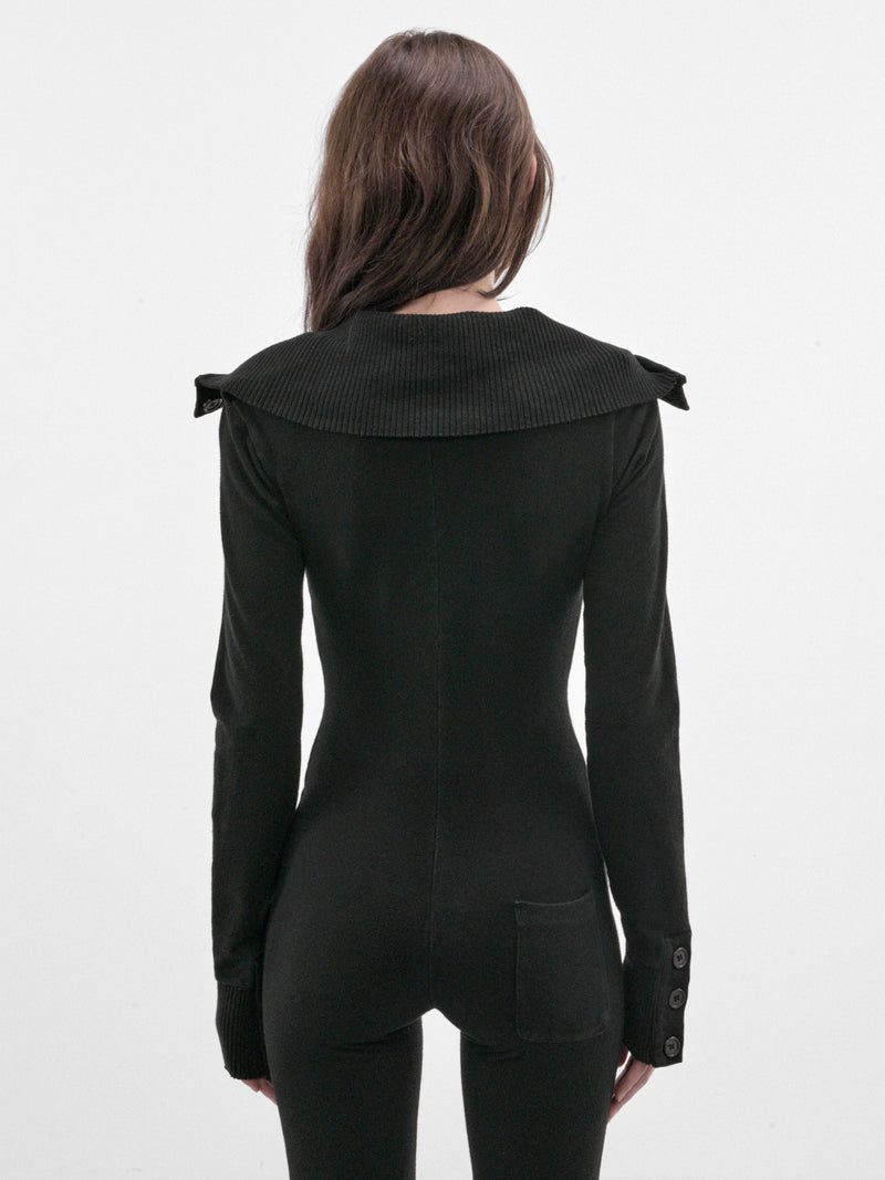 Black Cotton Onesie (P03-01-002BK-BLACK)