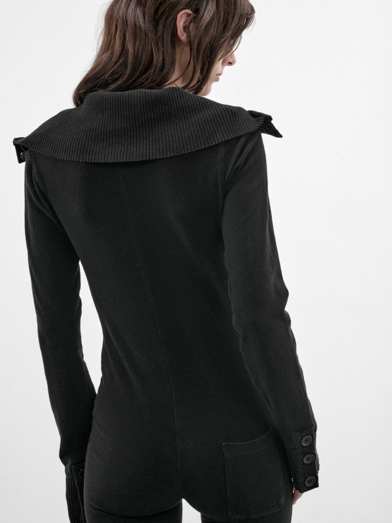 Black Cotton Onesie (P03-01-002BK-BLACK)