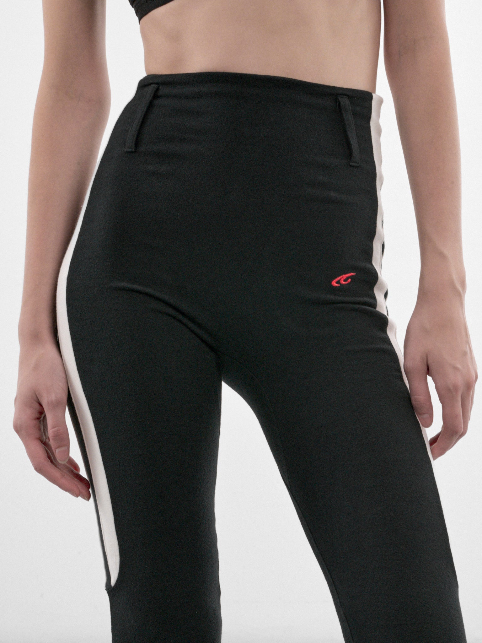 Black Sport Stripe Leggings (P03-02-001BL-BLACK)