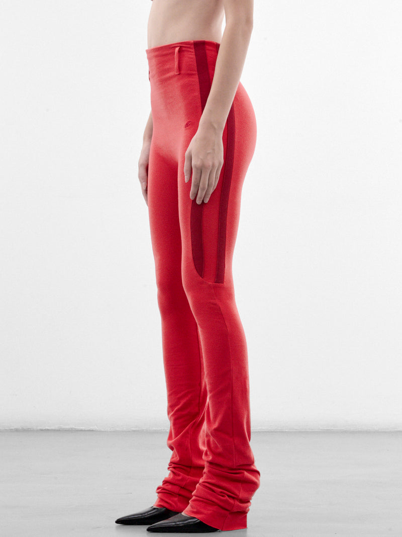 Red Sport Stripe Leggings (P03-02-001FR-FIRE-RED)