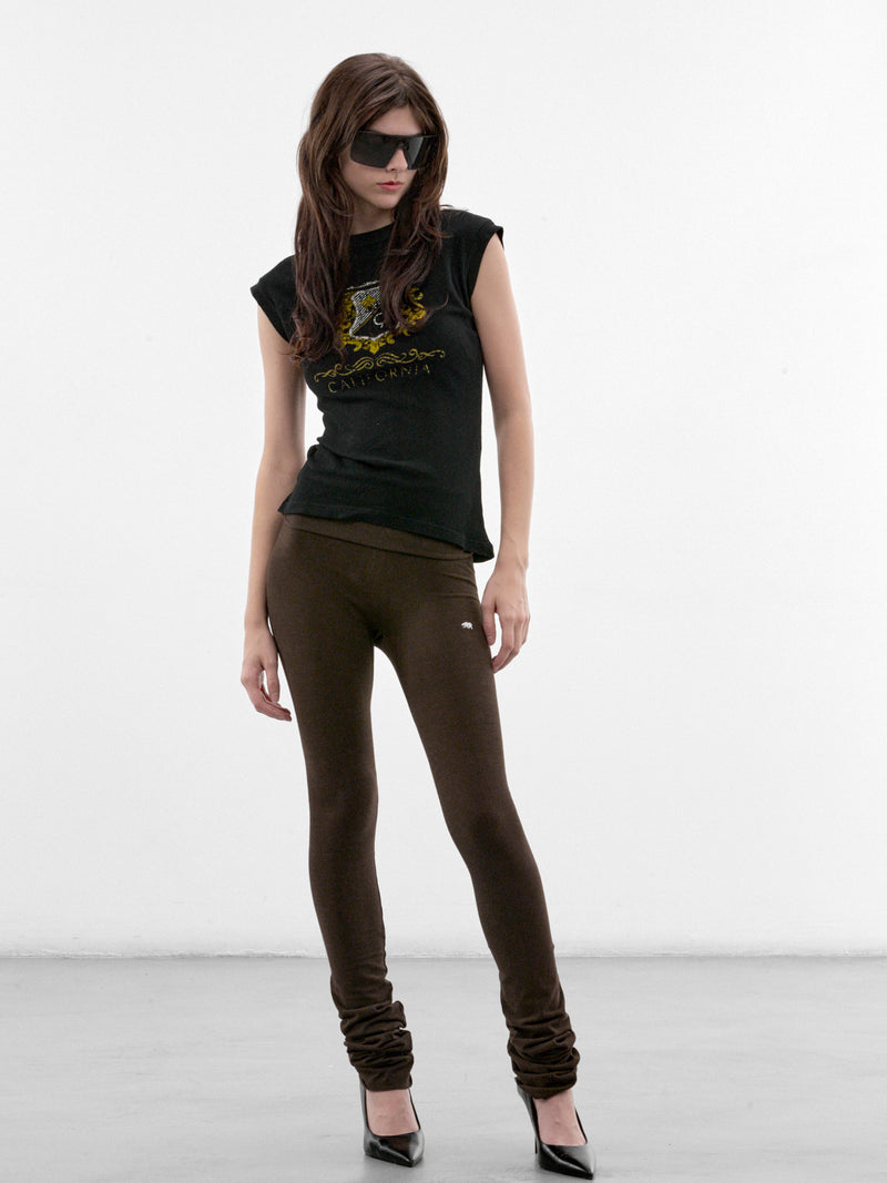 Brown Fold-Over Leggings (GRC-02-002BR-BROWN)