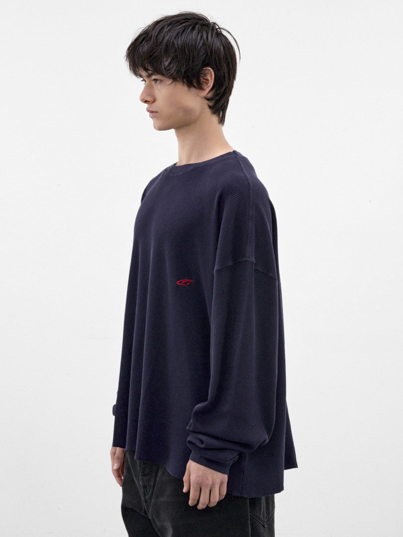 Navy Cotton Long Sleeve Tee (P03-03-021NV-NAVY)