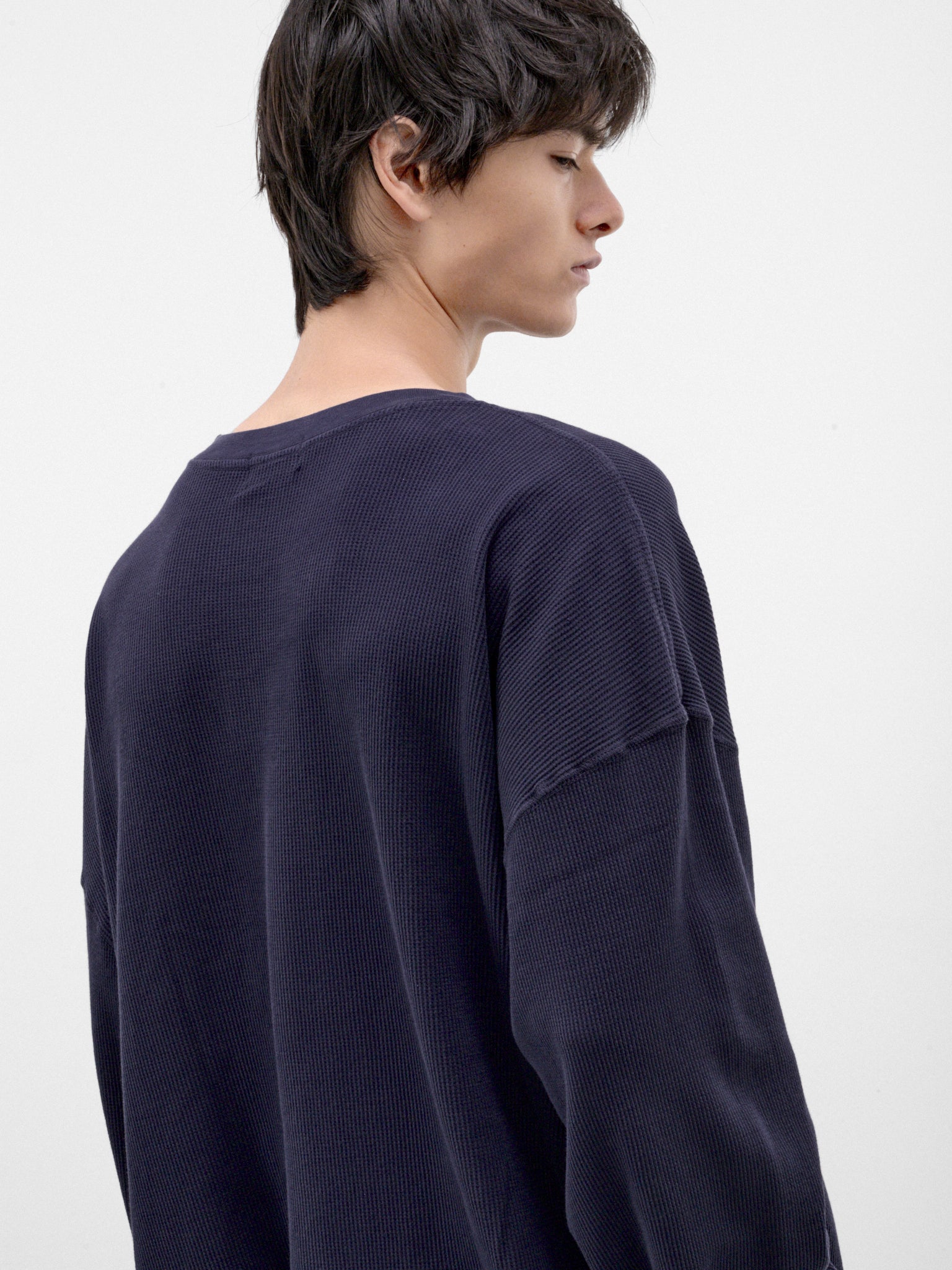 Navy Cotton Long Sleeve Tee (P03-03-021NV-NAVY)