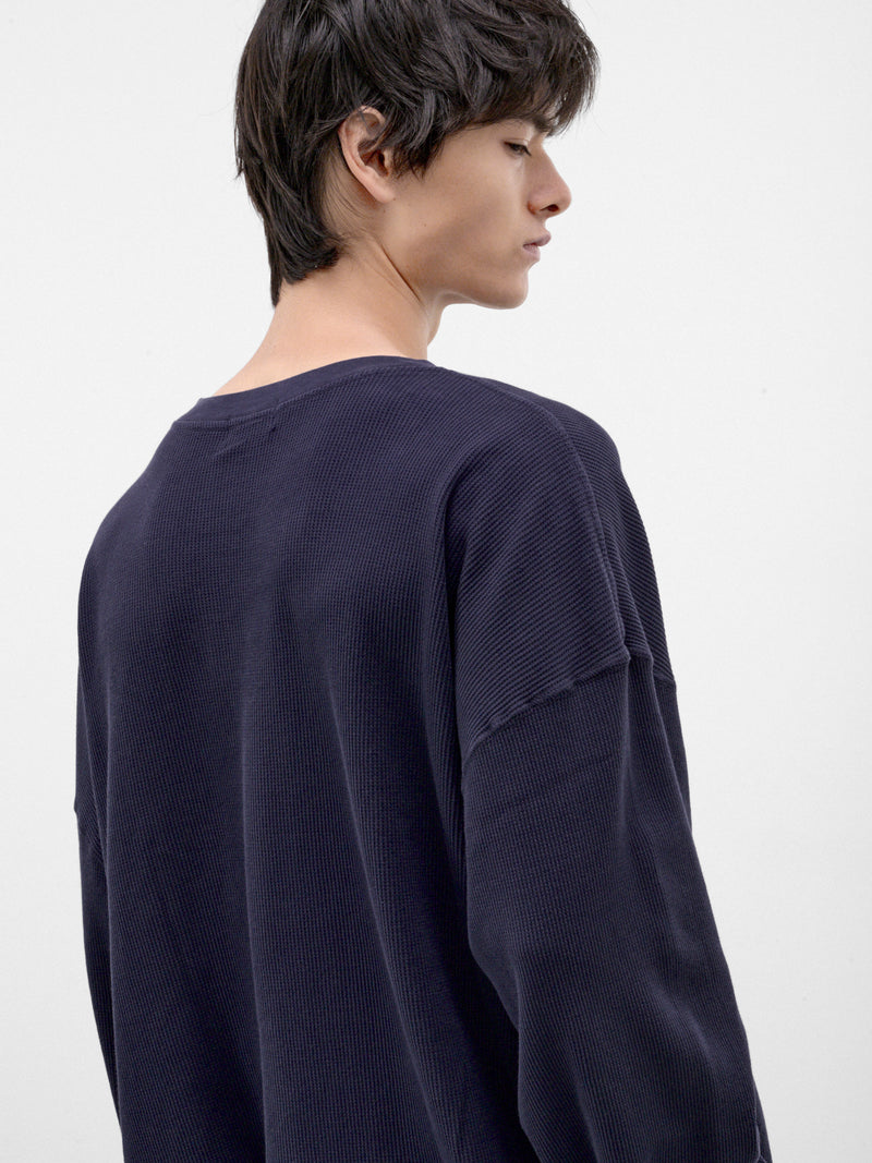 Navy Cotton Long Sleeve Tee (P03-03-021NV-NAVY)