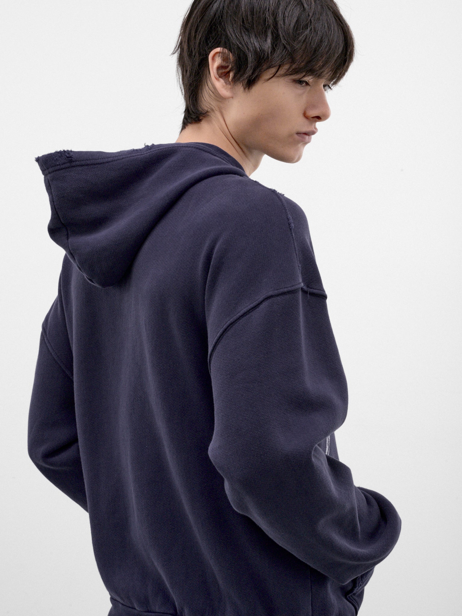 Navy Cotton Jaw Zip Hoodie (P03-04-029NV-NAVY)