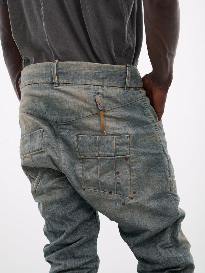 Nicolas Lee RAW DENIM TWISTED PANTS