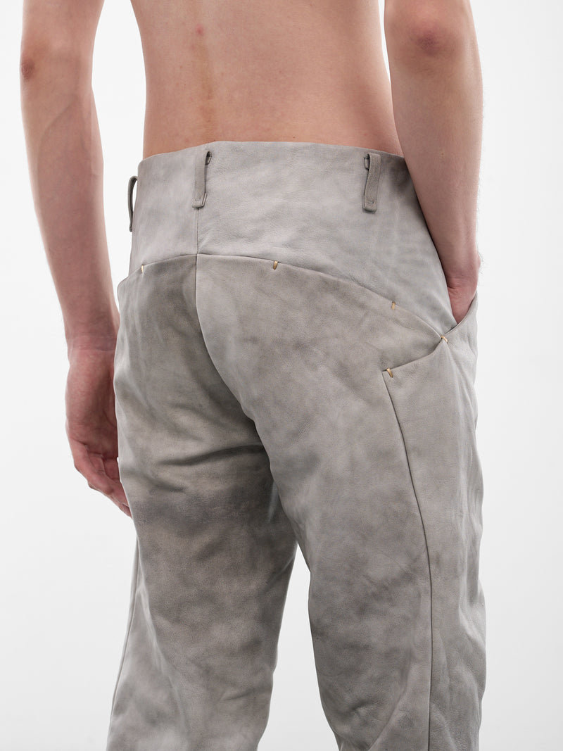 Carbon Leather Slim Trousers (P1330-SY-1-0-CARBON)