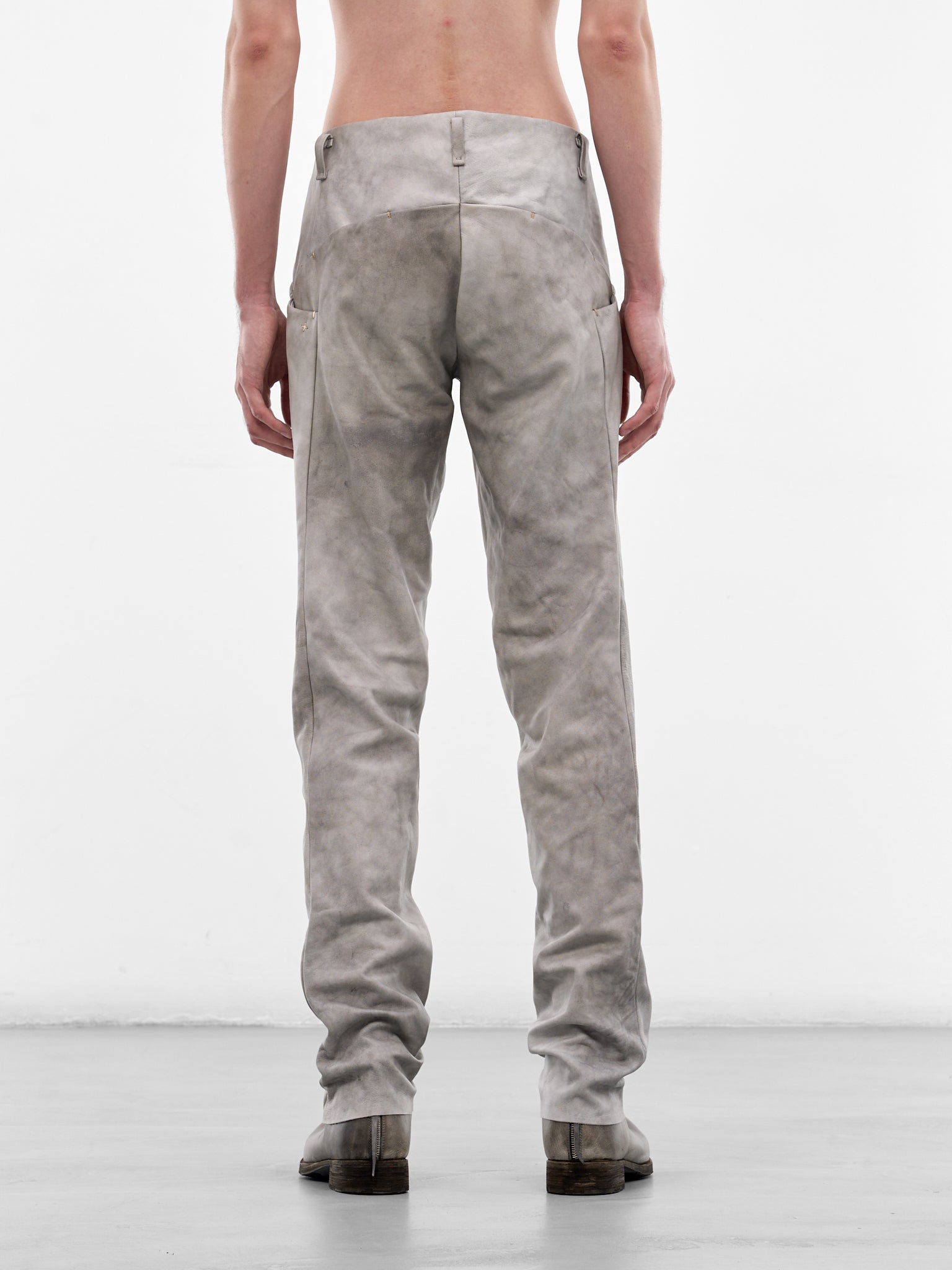 Carbon Leather Slim Trousers (P1330-SY-1-0-CARBON)