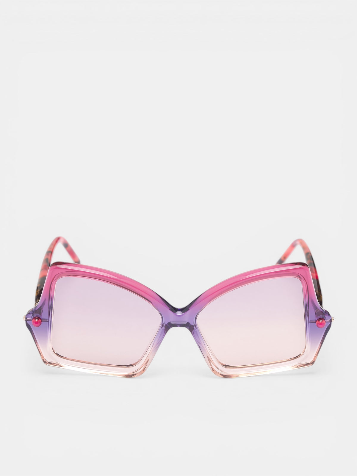 P30 Upside-Down Gradient Sunglasses (P30-54-15-NE-VIOLET-ORANGE)