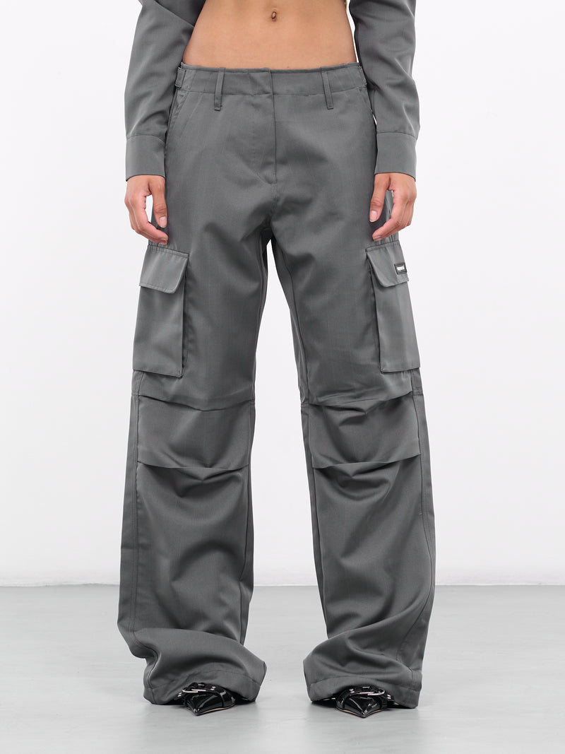 Tailored Cargo Pants (P40823-BLACK-GREY)