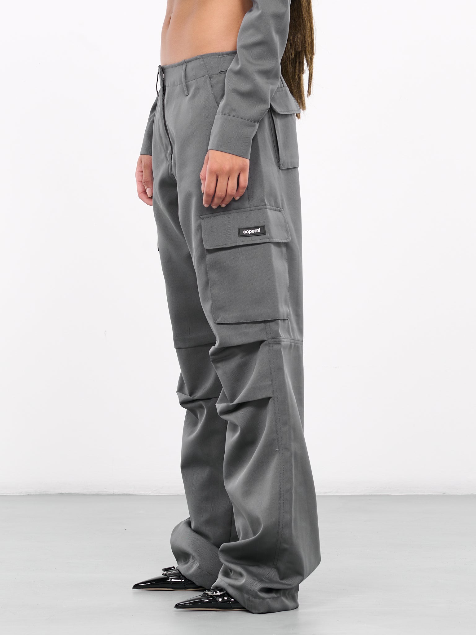 Tailored Cargo Pants (P40823-BLACK-GREY)