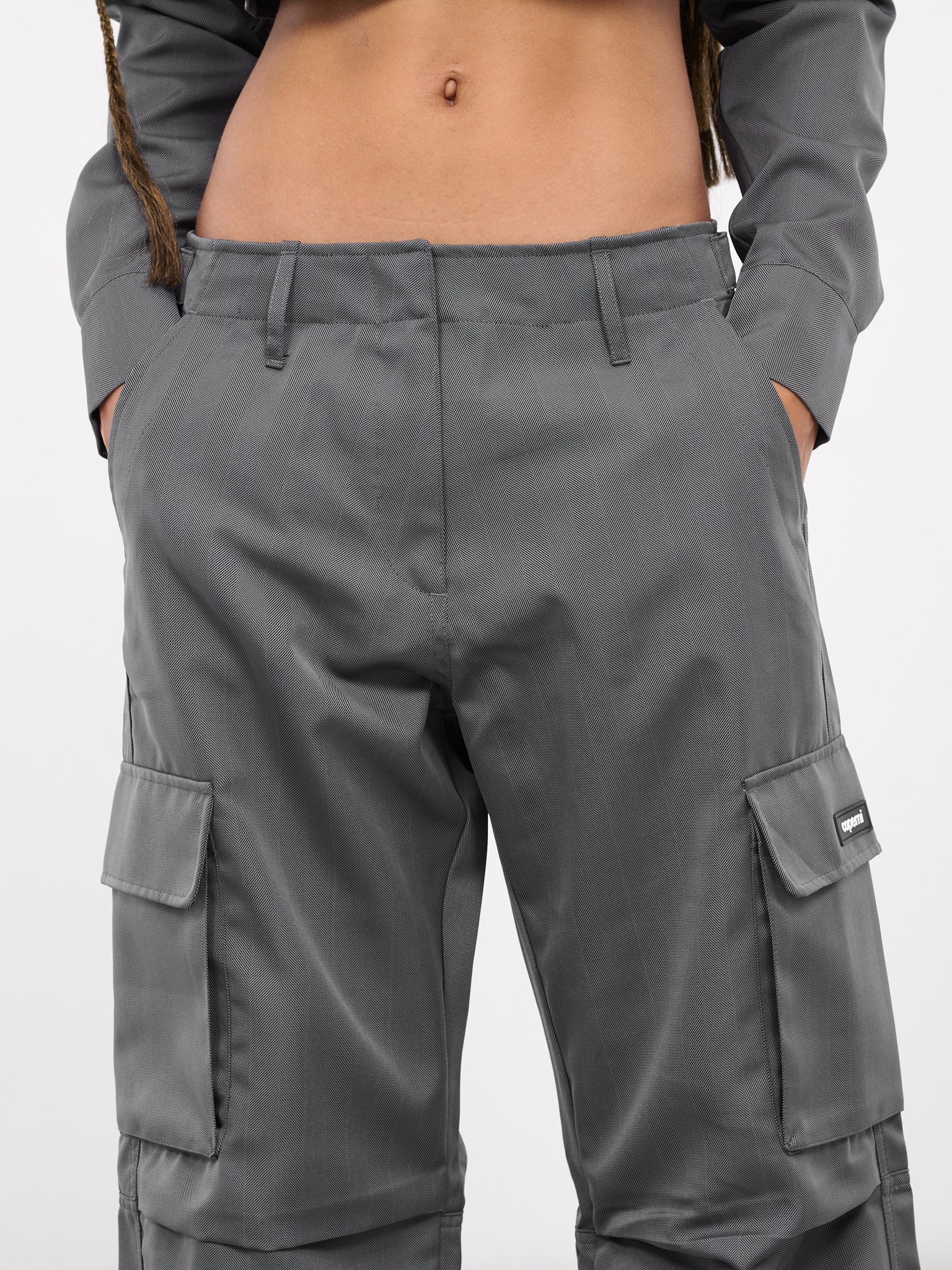 Tailored Cargo Pants (P40823-BLACK-GREY)