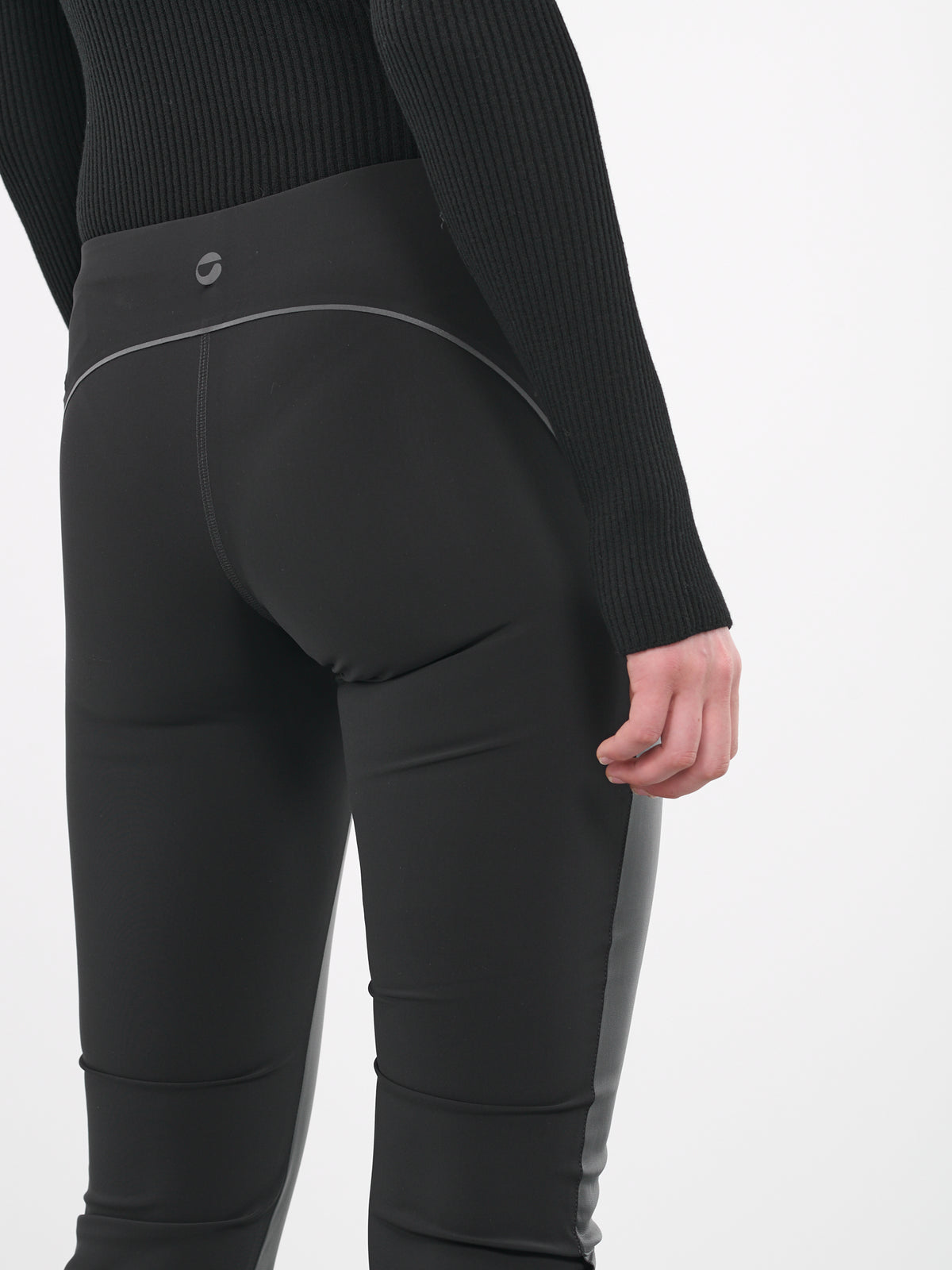 Paneled Flare Trousers (P48221-BLACK)
