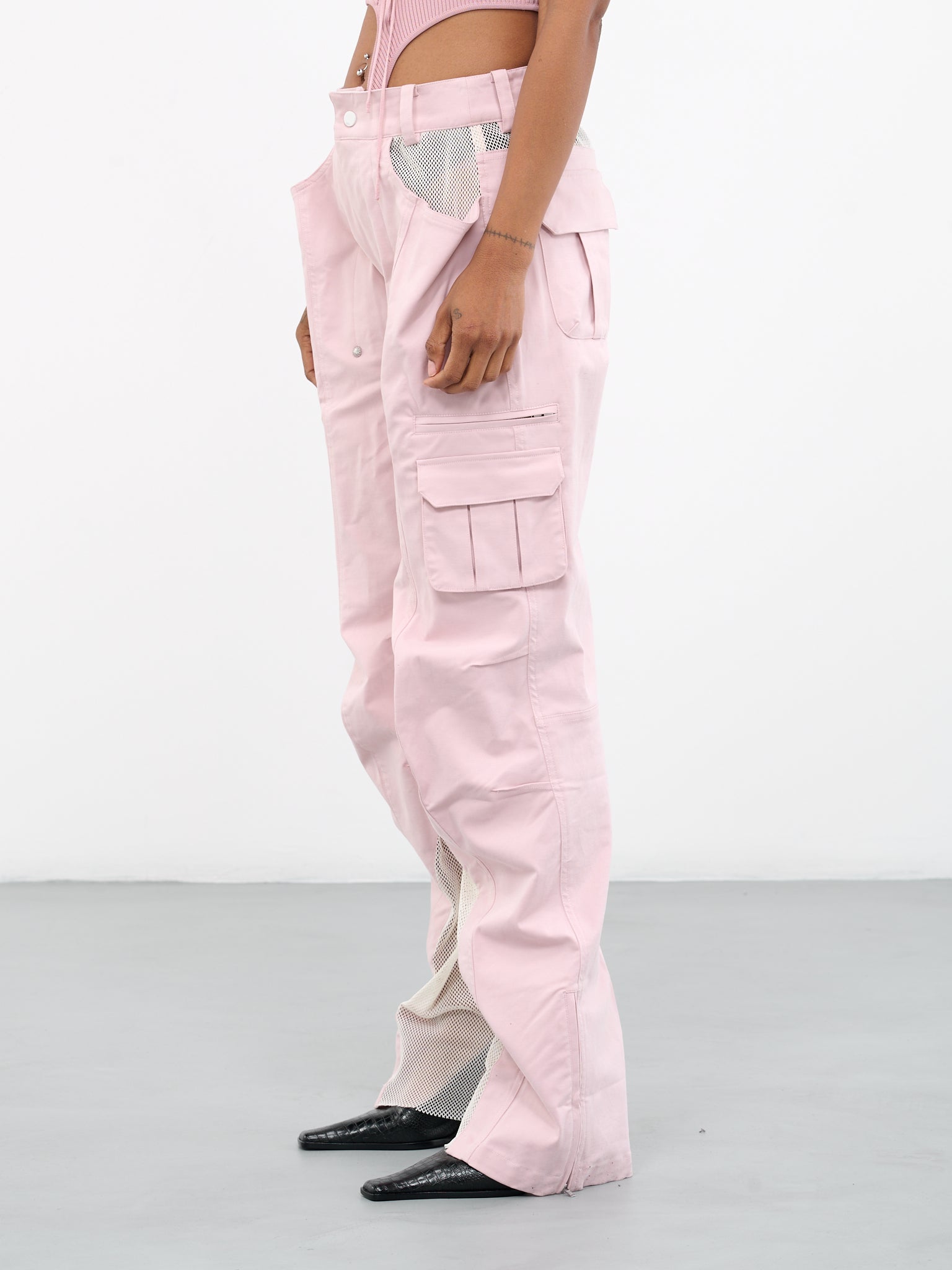 Patchwork Cargo Pants (PA-02PK-PINK)