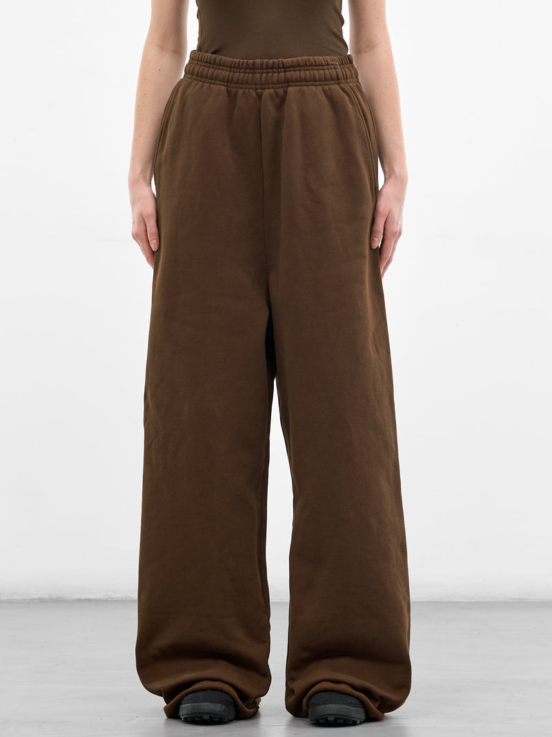 Brunette Cotton Baggy Elongated Sweatpants (PA01012-BRUNETTE)