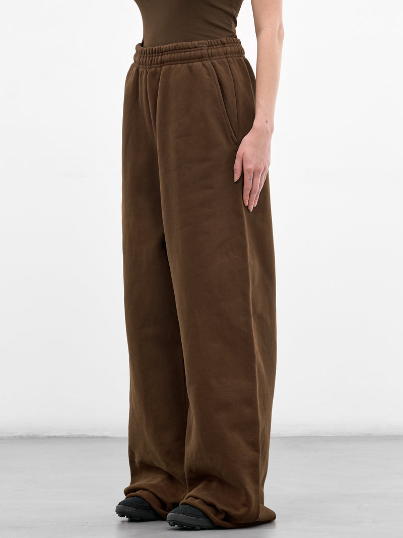 Brunette Cotton Baggy Elongated Sweatpants (PA01012-BRUNETTE)