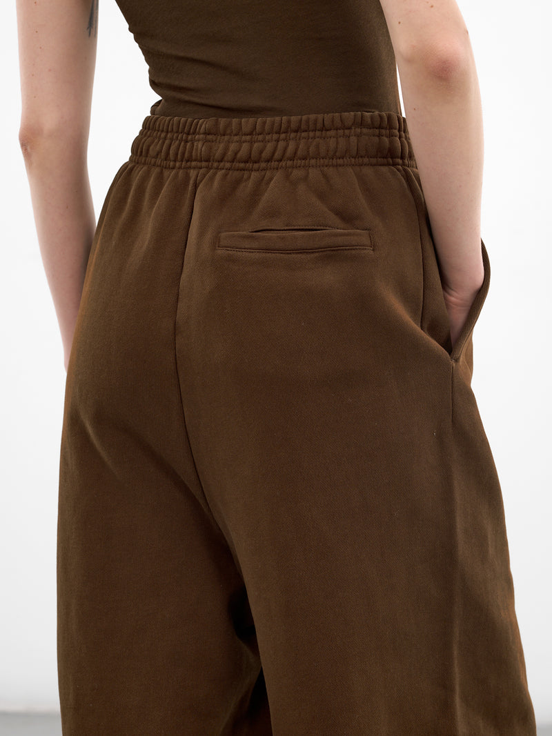 Brunette Cotton Baggy Elongated Sweatpants (PA01012-BRUNETTE)