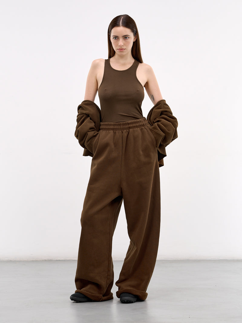 Brunette Cotton Racerback Tank Top (TA01908-BRUNETTE)