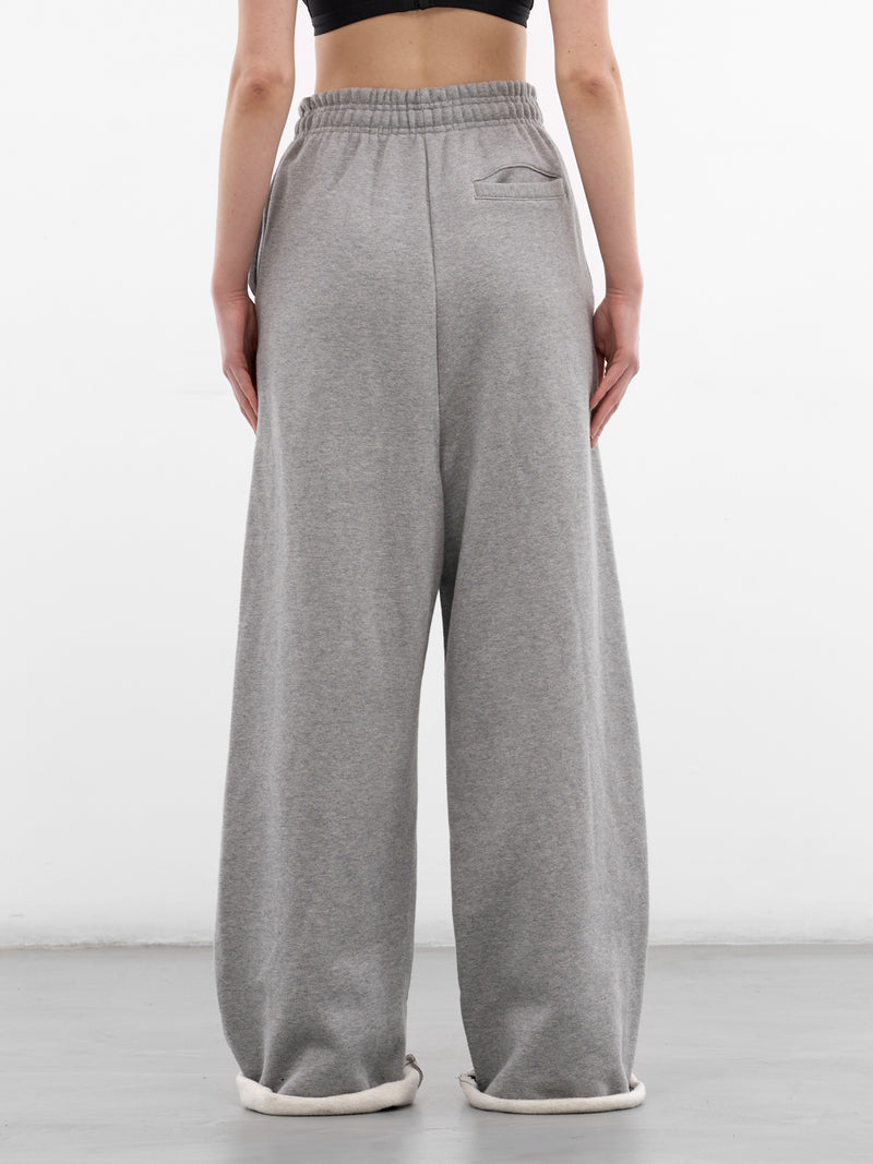Gray Cotton Baggy Elongated Sweatpants (PA01012-GREY-MARLE)