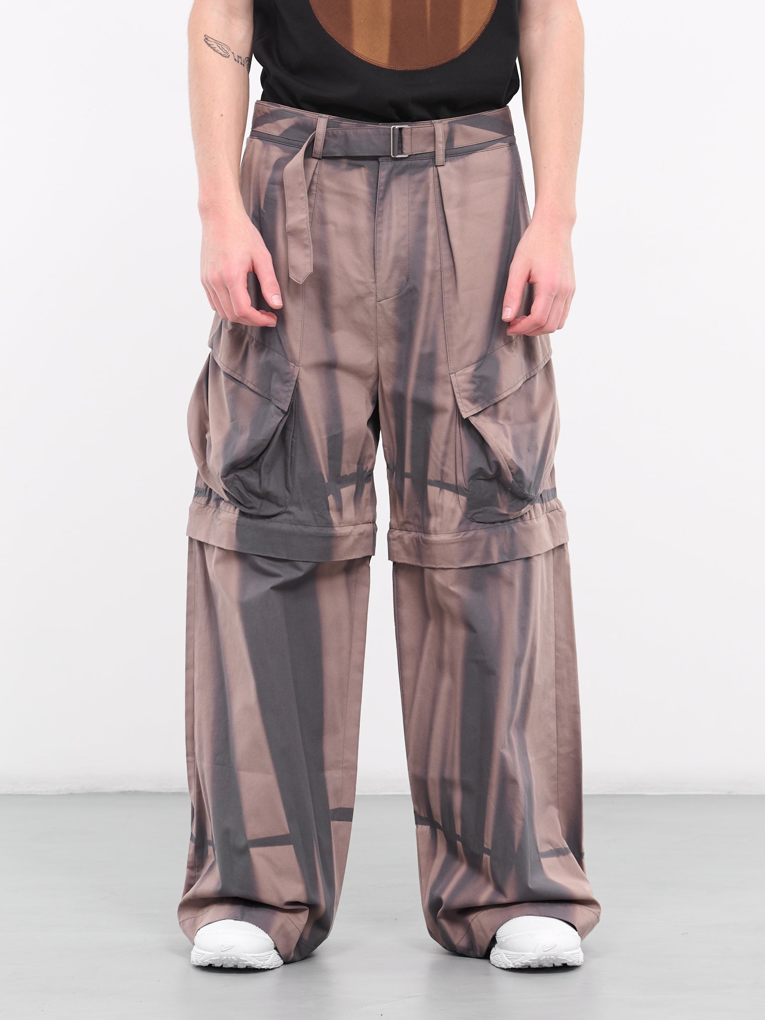 Sun-Bleached Detachable Cargo Trousers (PA04-GREY)