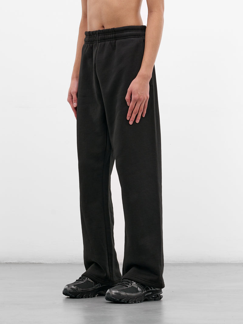 Black Cotton Straight Leg Sweatpants (PA04012-BLACK)