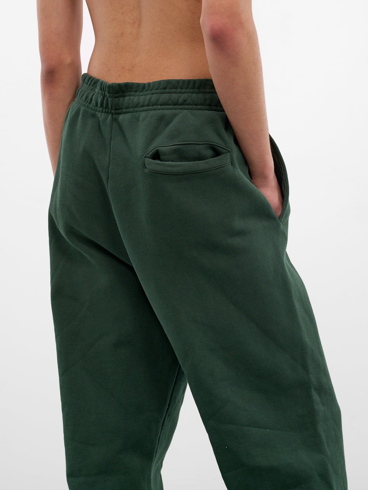 Green Cotton Straight Leg Sweatpants (PA04012-COLLEGE-GREEN)