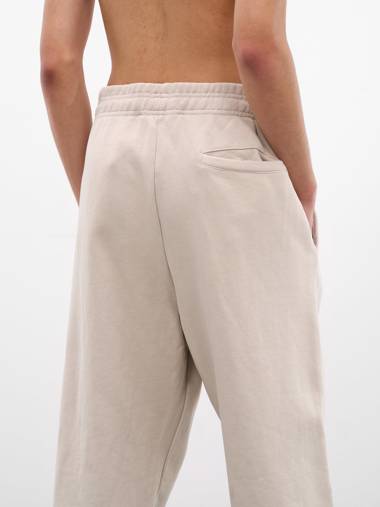 White Cotton Straight Leg Sweatpants (PA04012-OFF-WHITE)