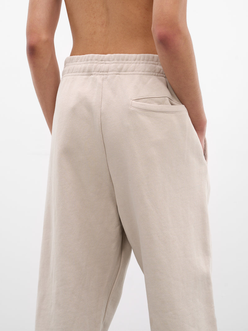 White Cotton Straight Leg Sweatpants (PA04012-OFF-WHITE)