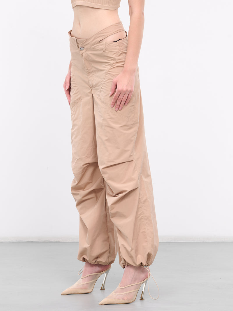 Nylon Cargo Pants (PA048964730475-NUDE)