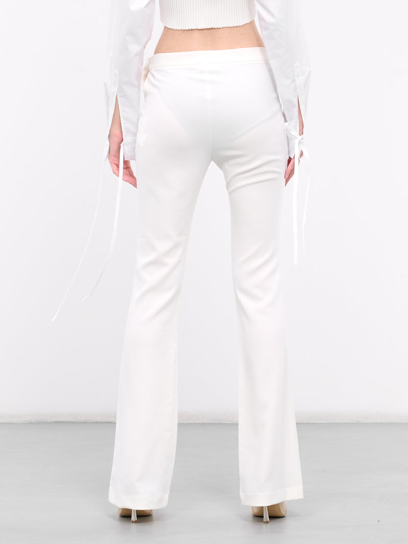 Technical Silk Flare Pants (PA058934730474-IVORY)