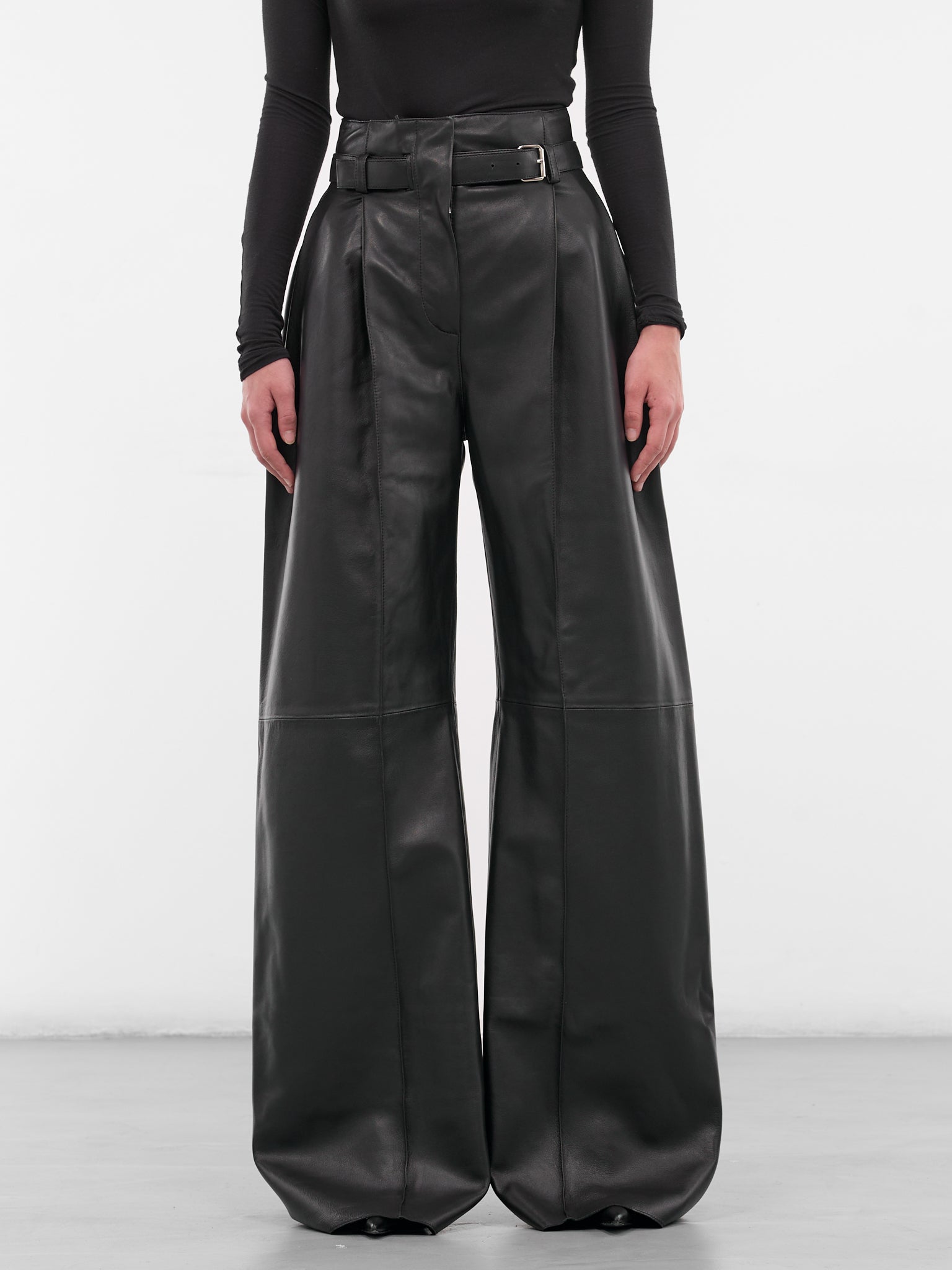 Black Peppo Nappa Leather Trousers (PA07BL-PEPPO-BLACK)