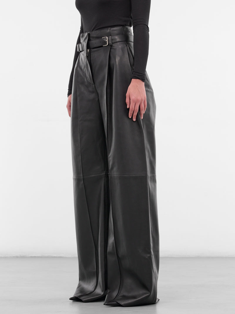 Black Peppo Nappa Leather Trousers (PA07BL-PEPPO-BLACK)